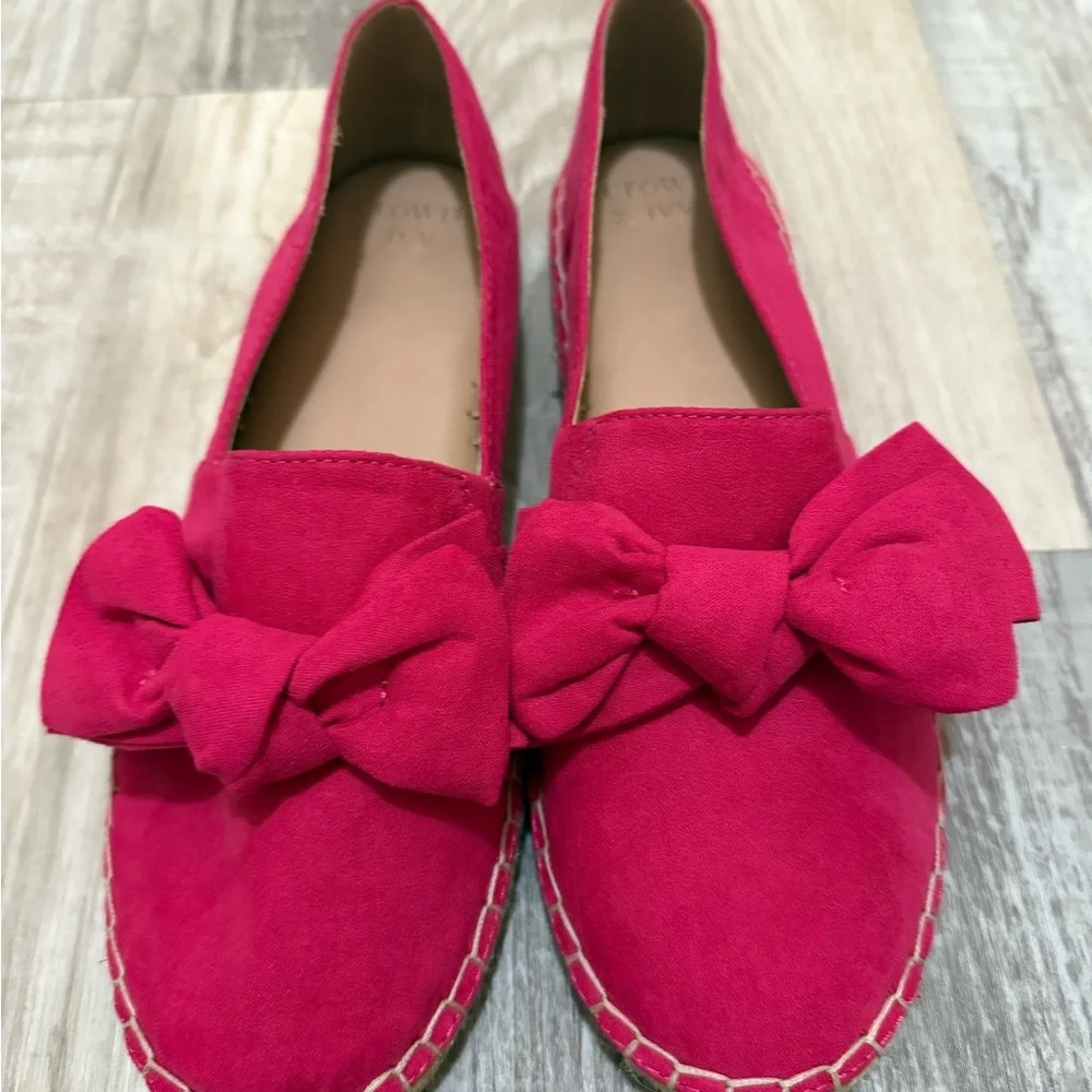 Crown &‎ Ivy Women's Fiona Bow Espadrille Flats Fuschia 8.5 - Picture 2 of 5